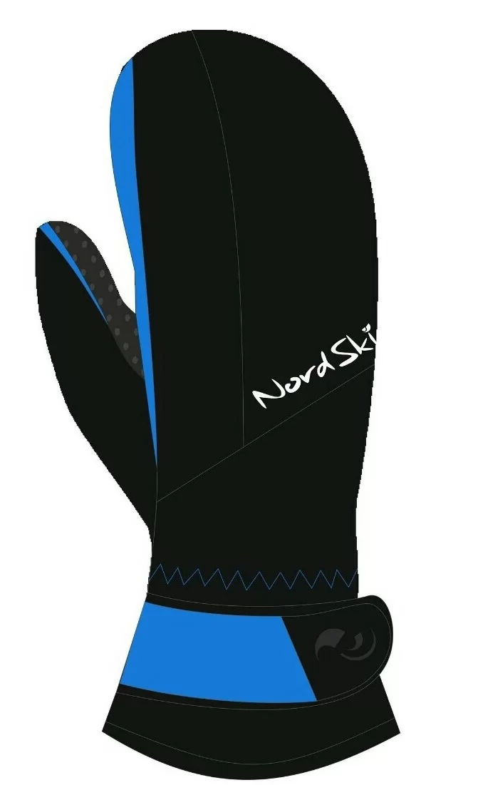 Реальное фото Варежки Nordski Arctic Black/Blue Membrane NSV230170 от магазина СпортСЕ