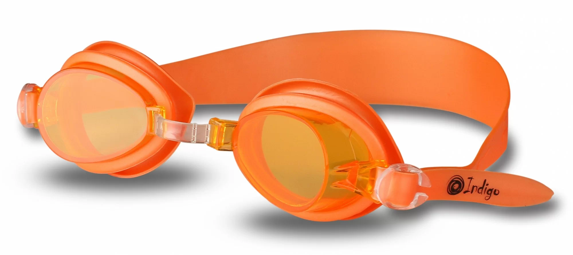 Реальное фото Очки для плавания Indigo  детские Оранжевый 706 G от магазина СпортСЕ
