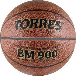 Мяч баскетбольный Torres BM900 №7 ПУ темно оранж-черный B32037