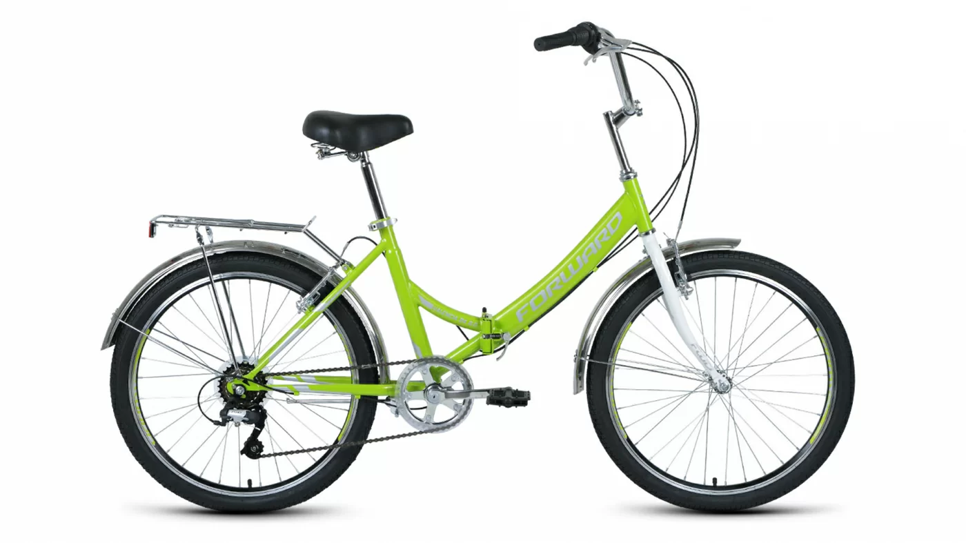 Реальное фото Велосипед Forward Valencia 24 2.0 (2021) зеленый/серый RBKW1C246001 от магазина СпортСЕ