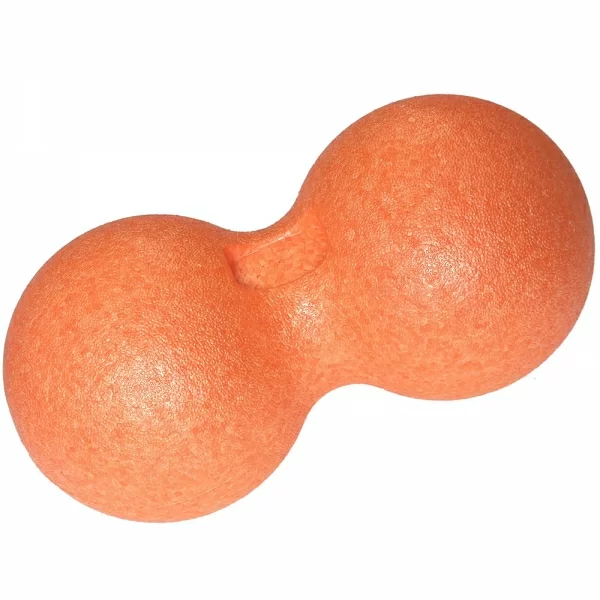 Реальное фото Мячик массажный двойной MFS-104 12х24см оранжевый (E33007) 10020050 от магазина СпортСЕ