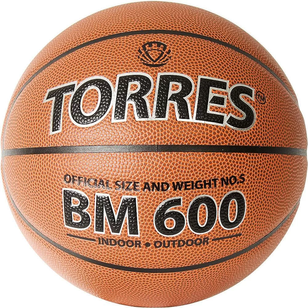 Реальное фото Мяч баскетбольный Torres BM600 №7 ПУ темно коричневый-черный B32027 от магазина СпортСЕ