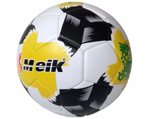 Реальное фото Мяч футбольный E41771-1 Meik-157 4-слоя TPU+PVC 3.2  340-365 гр., машинная сшивка зеленый 10022048 от магазина СпортСЕ