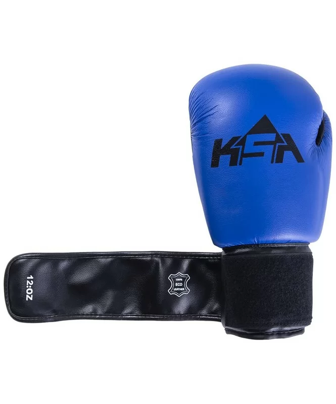 Реальное фото Перчатки боксерские KSA Spider к/з Blue от магазина СпортСЕ