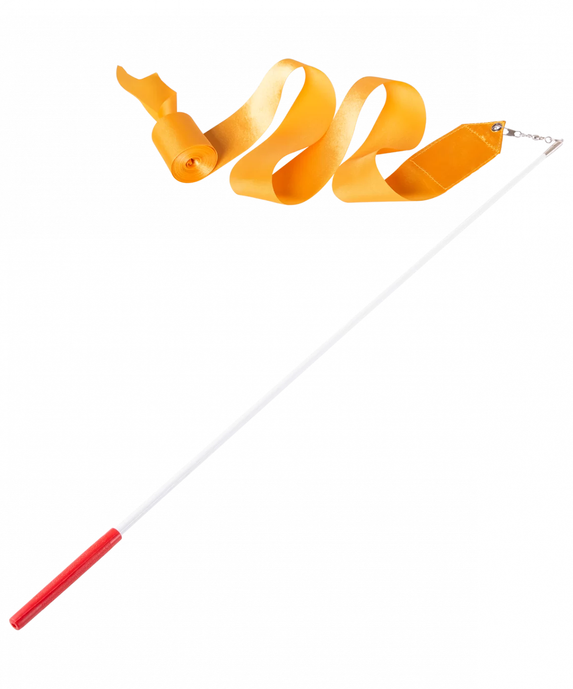 Реальное фото Лента для художественной гимнастики с палочкой 6 м Amely AGR-301 56 см оранжевый УТ-00019110 от магазина СпортСЕ