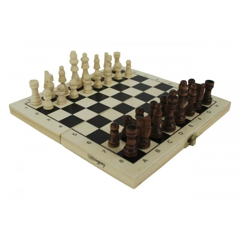 Реальное фото Шахматы деревянные с доской 8150S размер доски 20 х 10 х 2,8см 8150S от магазина СпортСЕ