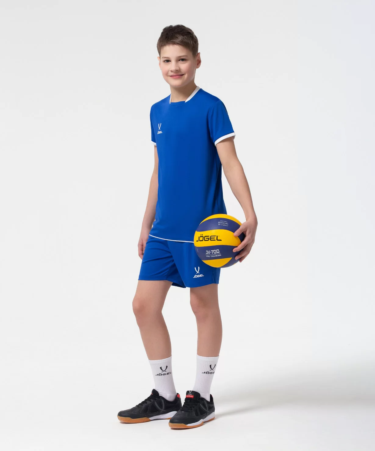 Реальное фото Футболка волейбольная Camp, синий, детский - YL - XS от магазина СпортСЕ
