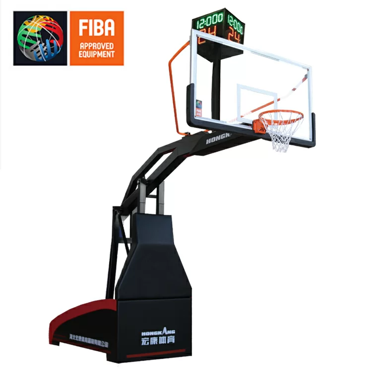 Реальное фото Стойка баскетбольная мобильная 1002. Сертификат FIBA-2024 от магазина СпортСЕ