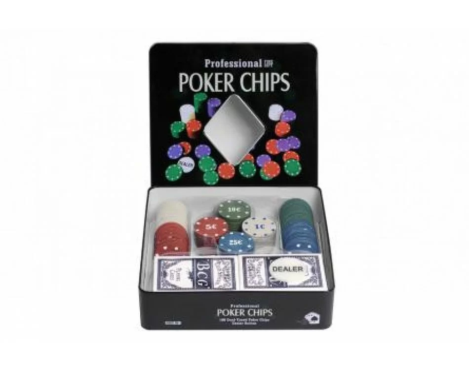 Реальное фото Набор для игры в покер на 100 фишек PS-100 с номиналом от магазина СпортСЕ