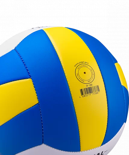 Реальное фото Мяч волейбольный Jögel JV-100 синий/желтый (BC21) УТ-00019883 от магазина СпортСЕ
