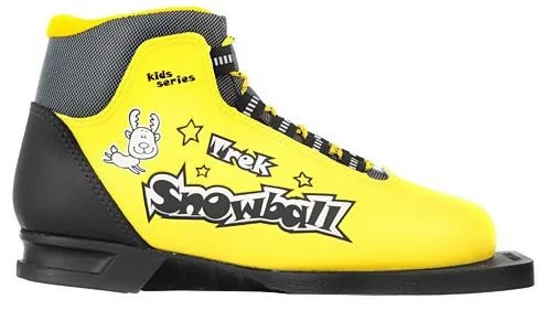 Реальное фото Ботинки лыжные Trek Snowball синт. желт-черн. (75мм) ИК08-12-01 от магазина СпортСЕ