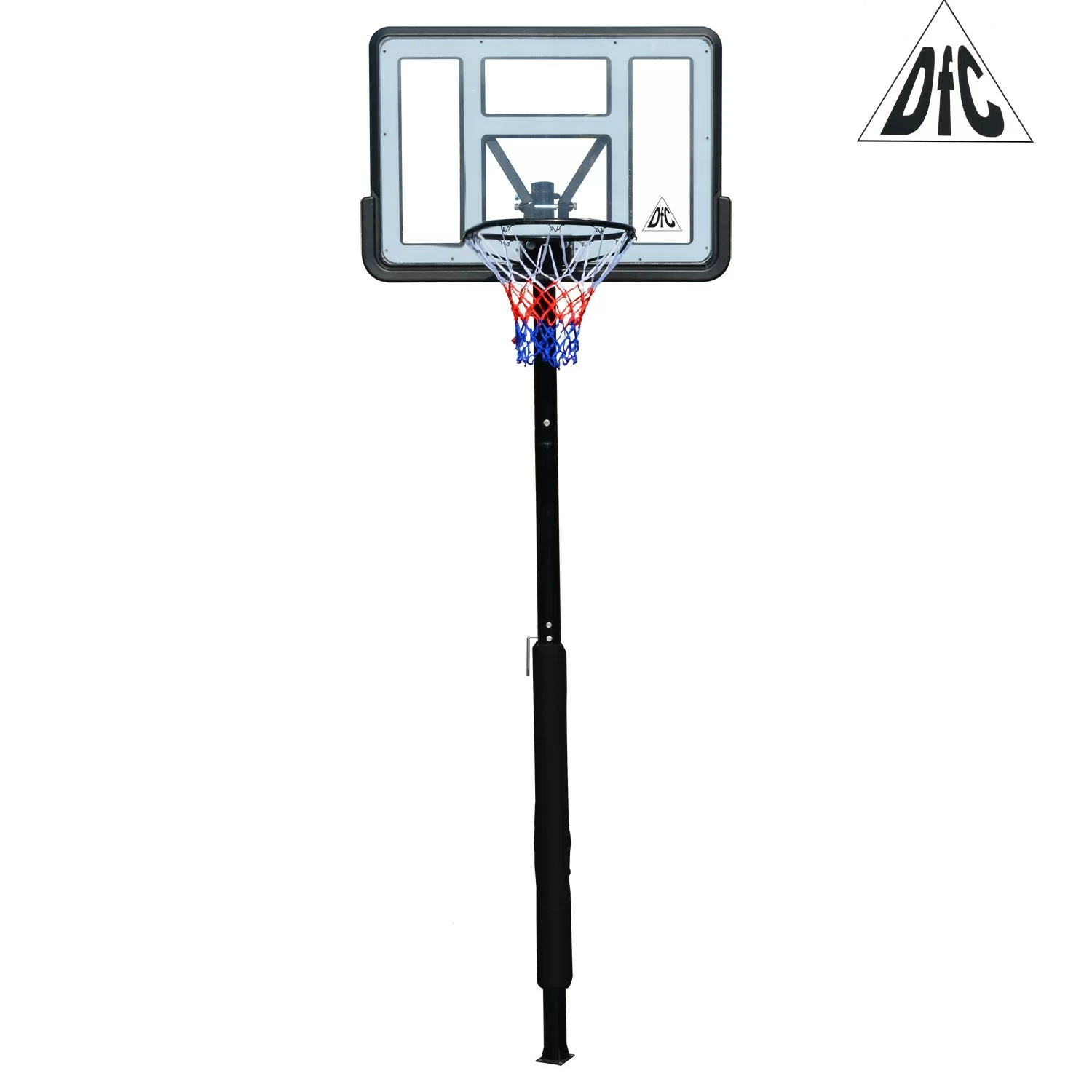 Реальное фото Баскетбольная стационарная стойка DFC ING44P1 112x75cm акрил винт. рег-ка (три короба) от магазина СпортСЕ