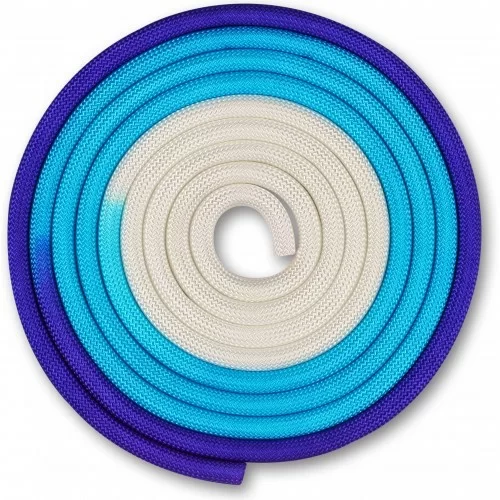 Реальное фото Скакалка гимнастическая утяж. Indigo 3 м 165 г бело-сине-фиолетовая IN167 от магазина СпортСЕ
