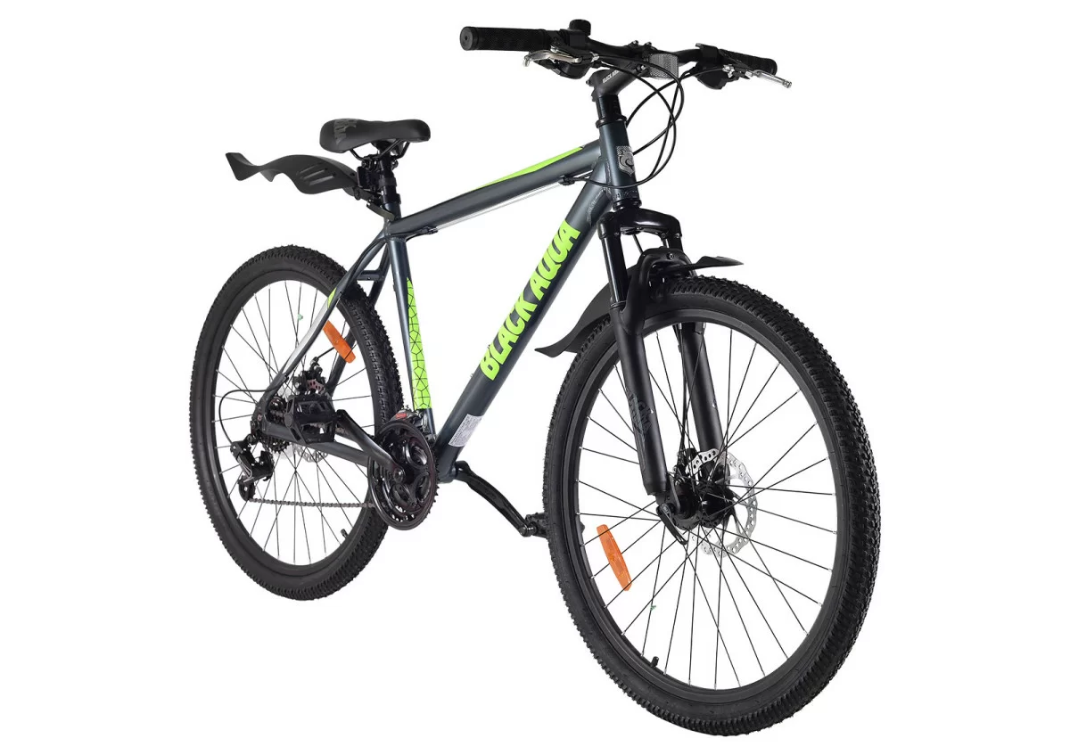 Реальное фото Велосипед Black Aqua Cross 2651 D matt 26" серый-салатовый GL-318D от магазина СпортСЕ