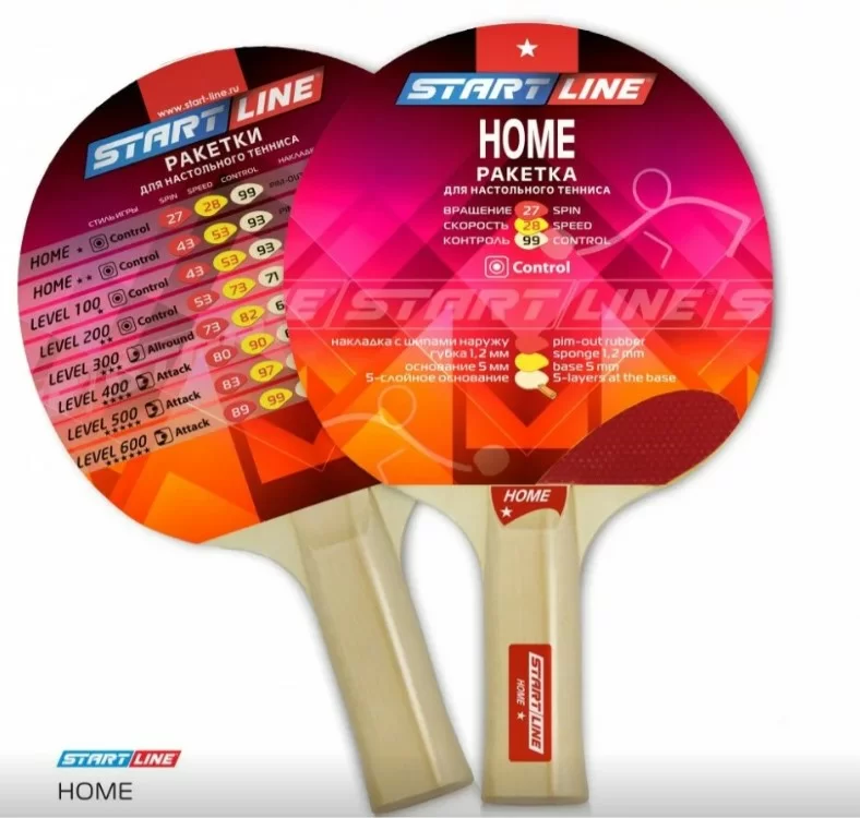Реальное фото Ракетка для настольного тенниса Start line Home (анатомическая) 12104 от магазина СпортСЕ
