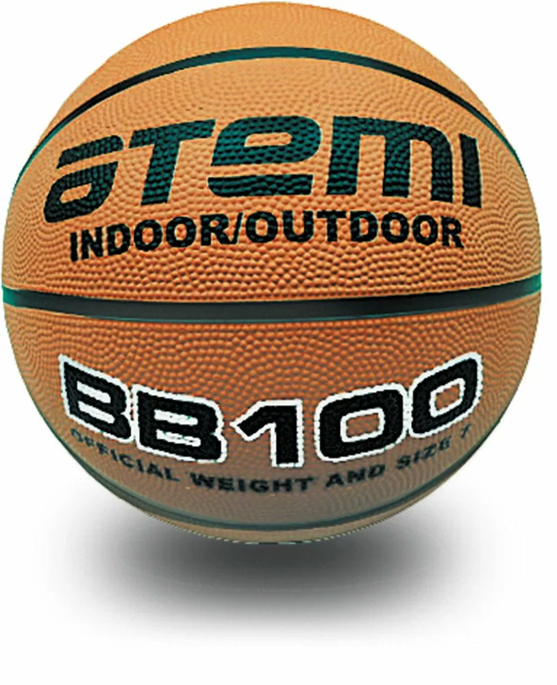 Реальное фото Мяч баскетбольный Atemi BB100 №5 резина 8 панелей от магазина СпортСЕ