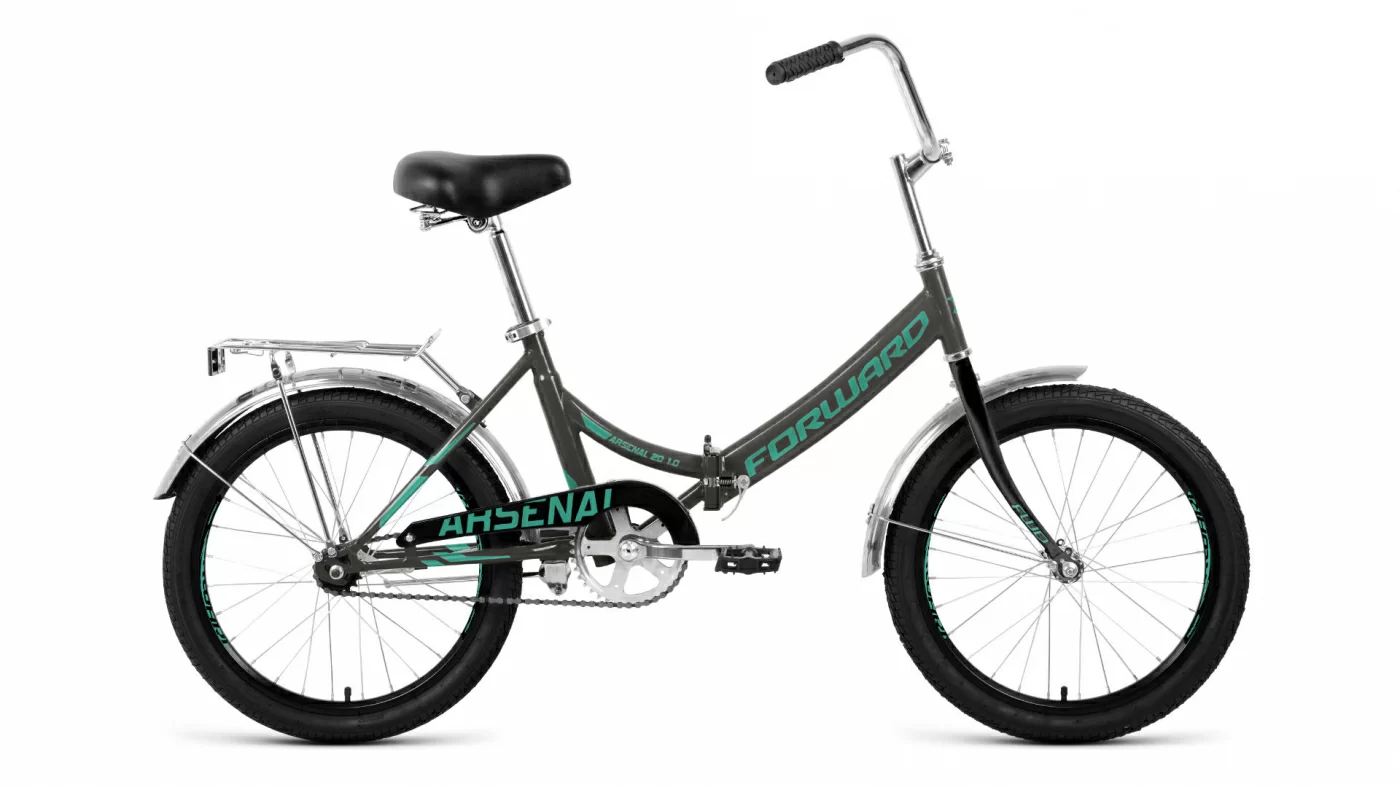 Реальное фото Велосипед Forward Arsenal 20 1.0 скл (2020) серый/бирюзовый RBKW0YN01006 от магазина СпортСЕ