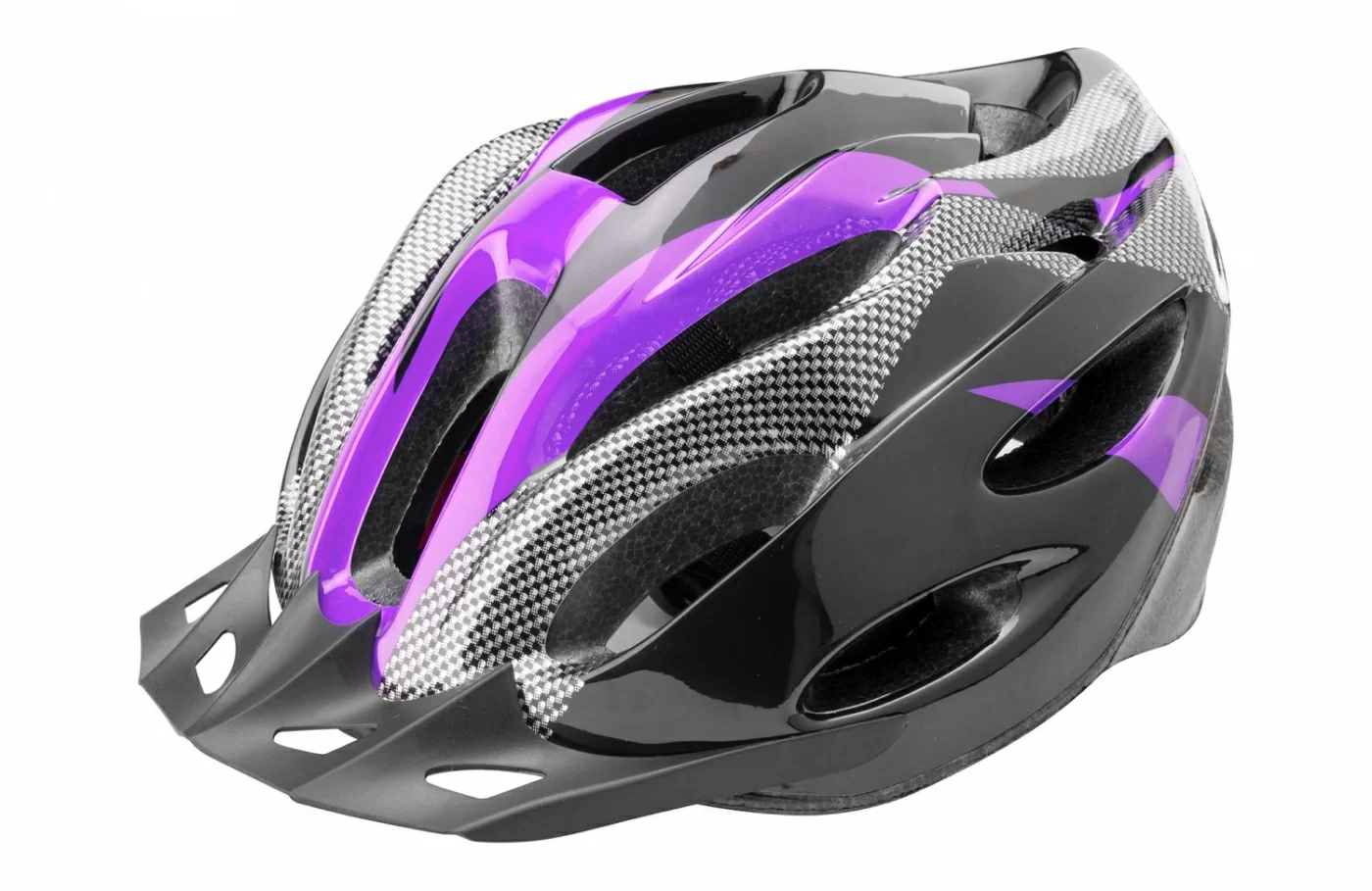 Реальное фото Шлем FSD-HL021 (out-mold) чёрно-пурпурный 600124 от магазина СпортСЕ