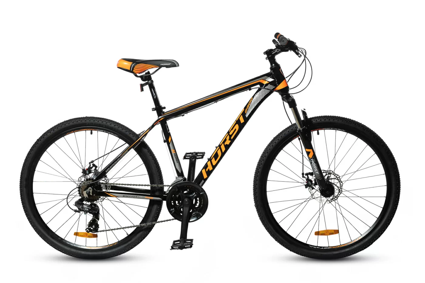 Реальное фото Велосипед HORST Genesis 2022 Чёрно-оранжево-серый от магазина СпортСЕ