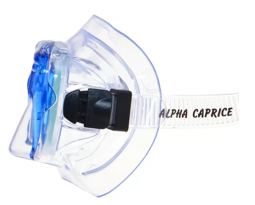 Реальное фото Маска для плавания Alpha Caprice М-1396 ПВХ синий от магазина СпортСЕ