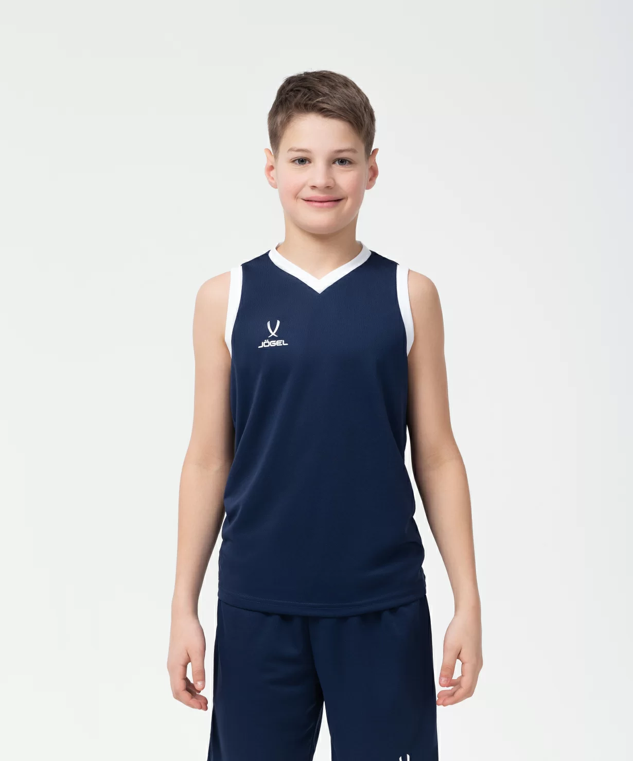 Реальное фото Майка баскетбольная Camp Basic, темно-синий, детский от магазина СпортСЕ