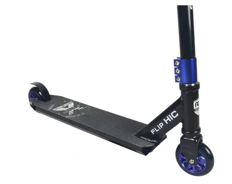 Реальное фото Самокат RGX Flip 2.0 HIC 100мм трюковый black/blue от магазина СпортСЕ