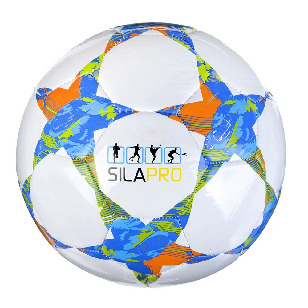 Реальное фото Мяч футбольный Silapro №5 PU 3сл 133-010 от магазина СпортСЕ