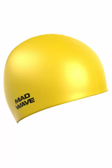 Реальное фото Шапочка для плавания Mad Wave Intensiv Big yellow M0531 12 2 06W от магазина СпортСЕ
