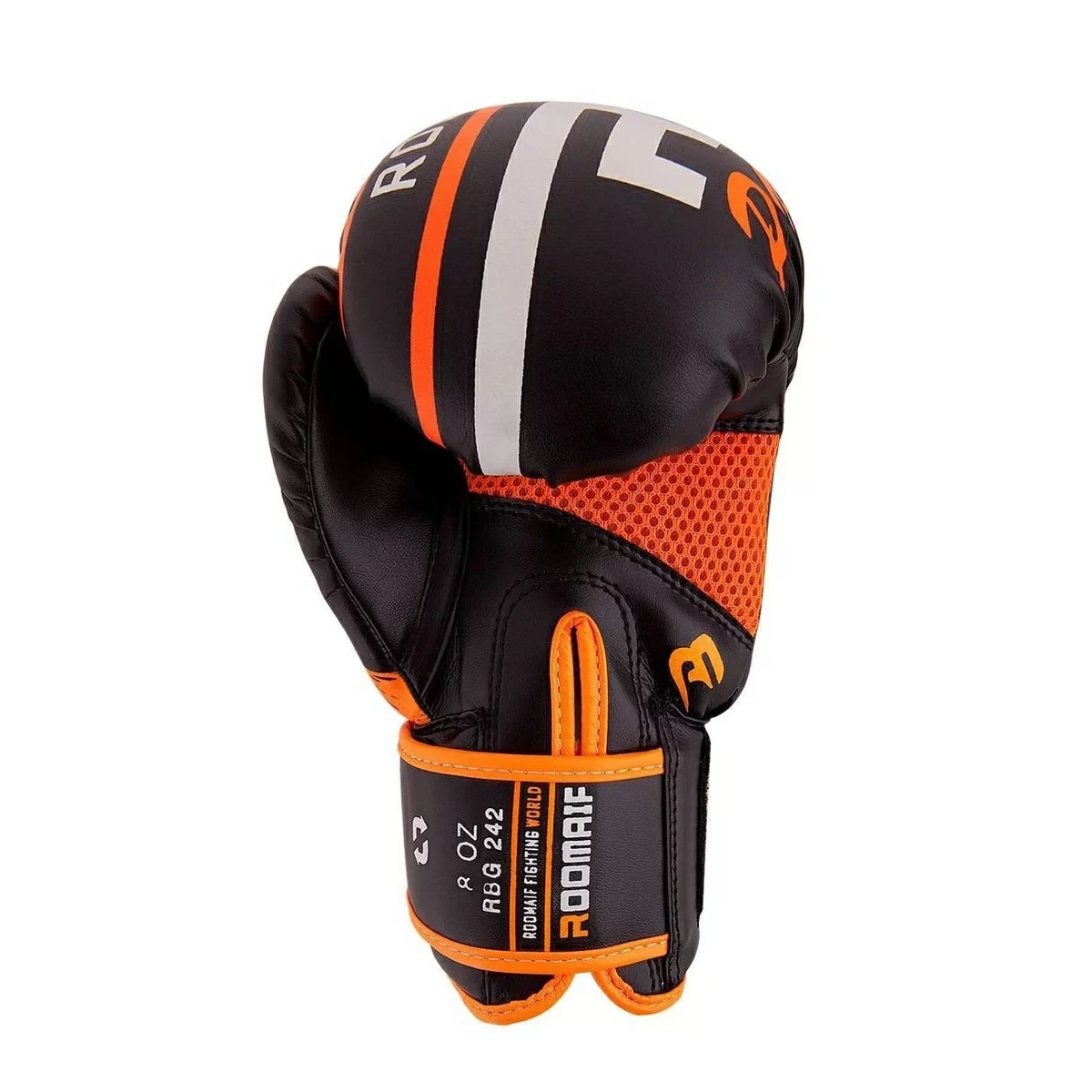 Реальное фото Перчатки боксерские Roomaif RBG-242 Dyex оранжевые от магазина СпортСЕ
