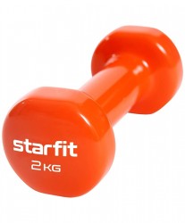 Гантель виниловая 2 кг StarFit Core DB-101 оранжевый (1 шт) УТ-00018823