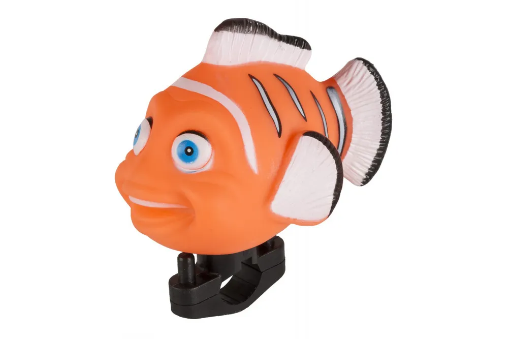 Реальное фото Клаксон резина/пластик детский оранжевый "рыбка" 5-422040 от магазина СпортСЕ