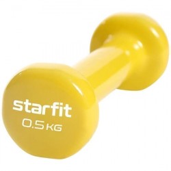Гантель виниловая 0.5 кг StarFit Core DB-101 желтый (1 шт) УТ-00018820