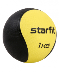 Медбол 1 кг StarFit GB-702 высокой плотности желтый УТ-00018934