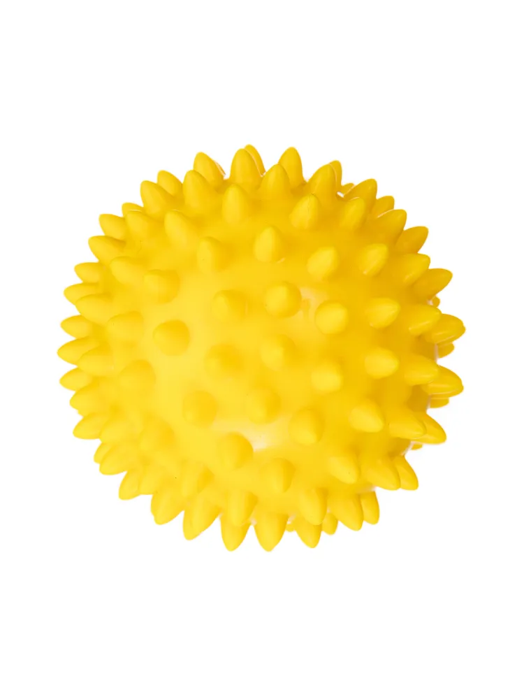 Реальное фото Мяч массажный 7см E36799-5 твердый ПВХ желтый 10020690 от магазина СпортСЕ
