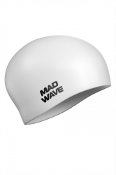 Шапочка для плавания Mad Wave Long Hair Silicone White M0511 01 0 02W