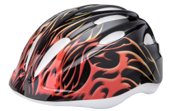 Шлем HB6-3_a (out-mold) черный "пламя"  600274