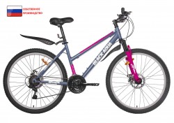 Велосипед Black Aqua Lady 1651 D matt 26" (РФ) серо-розовый GL-307DTR
