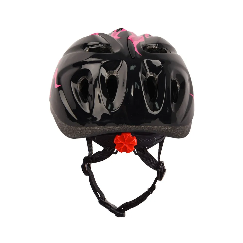 Реальное фото Шлем Flame с регулировкой размера (50-57) черный/розовый от магазина СпортСЕ
