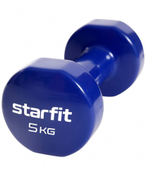 Гантели виниловые 5 кг StarFit Core DB-101 темно-синий (пара) УТ-00020387