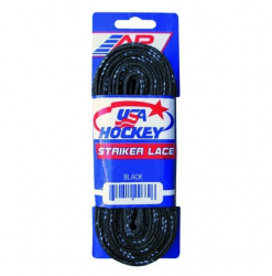 Шнурки хоккейные 84"-213см с пропиткой A&R Pro Stock Waxed black 2569