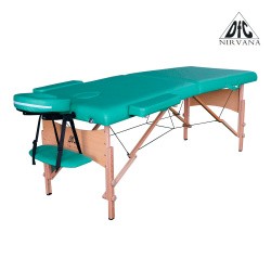 Массажный стол DFC NIRVANA, Relax, дерев. ножки, цвет зеленый (Green) TS20111_Gr