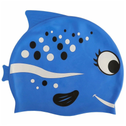 Шапочка для плавания E38898-6 детская синяя Рыбка 10020786