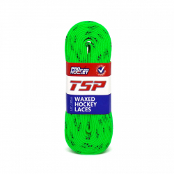 Шнурки хоккейные 274см с пропиткой TSP Hockey Laces Waxed lime 2825