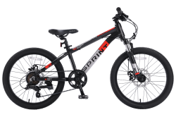 Велосипед TechTeam Sprint 20" чёрный (чёрно-красный)