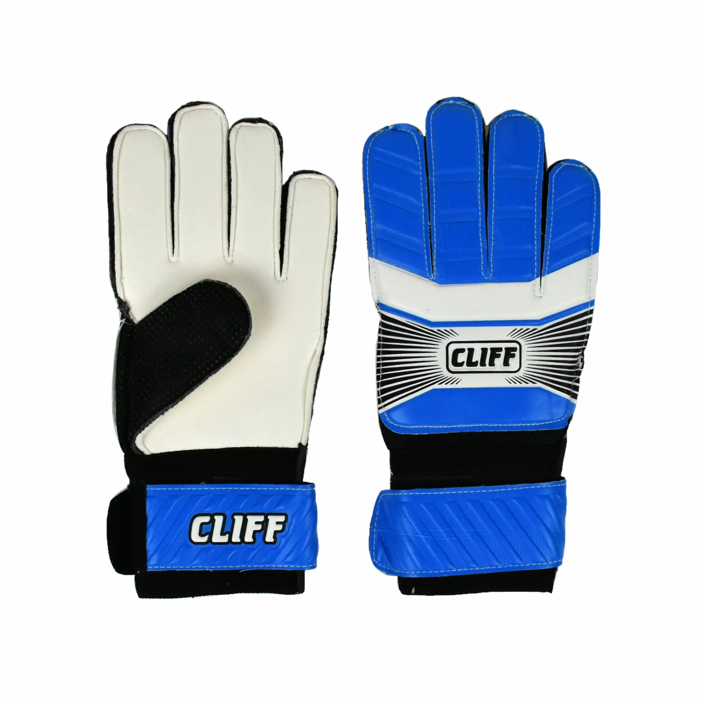 Реальное фото Перчатки вратарские Cliff СF-46 сине-черные СF-46 от магазина СпортСЕ