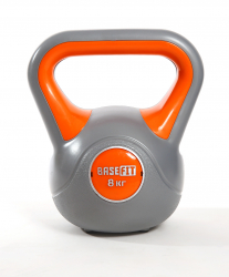 Гиря пластиковая 8 кг BaseFit DB-503 серый/оранжевый УТ-00020487