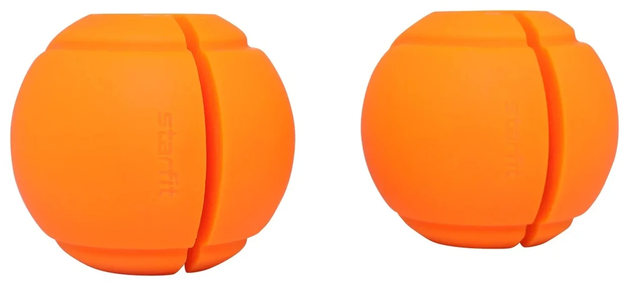 Реальное фото Расширители хвата StarFit BB-111 d-25 мм сфера оранжевый (2 шт) УТ-00016680 от магазина СпортСЕ